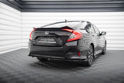 Maxton Hintere Seiten Flaps für Honda Civic Mk10 schwarz Hochglanz