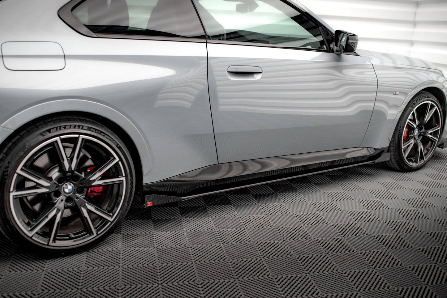 Maxton Street Pro Seitenschweller Ansatz für + Flaps BMW 2 Coupe M-Paket / M240i G42 schwarz Hochglanz