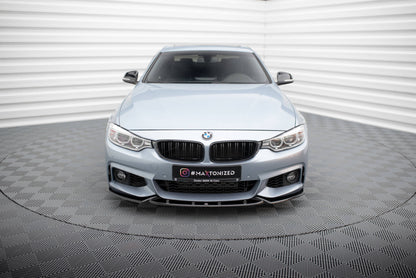 Maxton Front Ansatz V.3 für BMW 4er Coupe / Gran Coupe / Cabrio M-Paket F32 / F36 / F33 schwarz Hochglanz