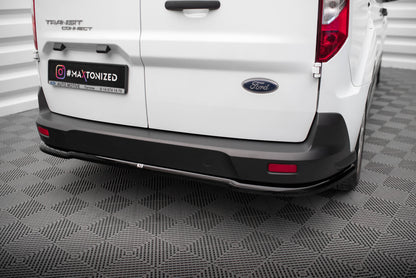 Maxton Zentrale Hinten Splitte Ford Transit Connect Mk2 Facelift schwarz Hochglanz