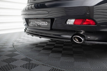 Maxton Mittlerer Diffusor Heck Ansatz DTM Look für BMW 6er Coupe / Cabrio E63 / E64 schwarz Hochglanz