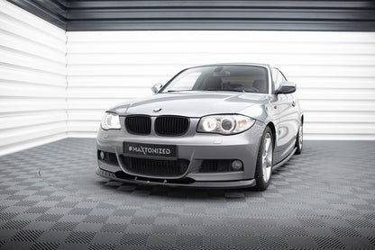 Maxton Front Ansatz V.2 für BMW 1er M-Paket E82 schwarz Hochglanz