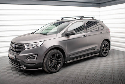 Maxton Seitenschweller Ansatz für Ford Edge Mk2 schwarz Hochglanz