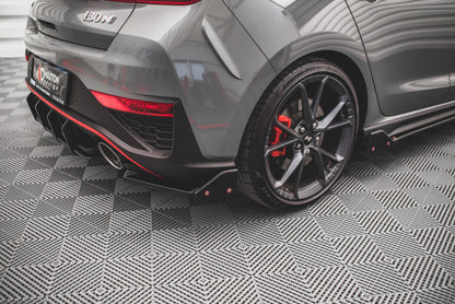 Maxton Heck Ansatz Flaps Diffusor V.1 +Flaps für Hyundai I30 N Hatchback Mk3 Facelift
