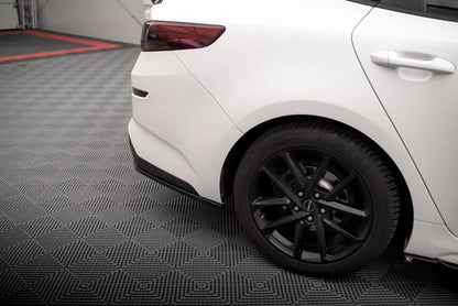 Maxton Heck Ansatz Flaps Diffusor V.2 für Kia Optima Mk4 Facelift schwarz Hochglanz