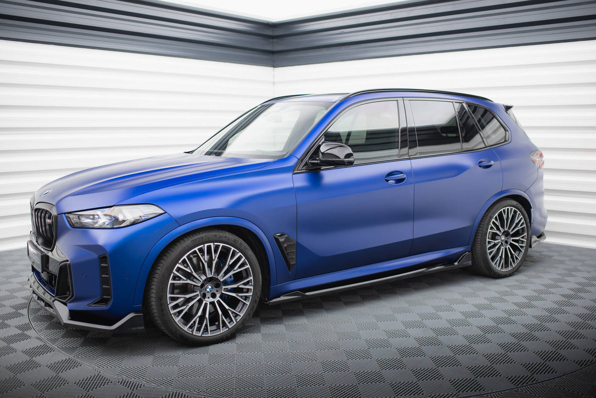 Maxton Seitenschweller Ansatz für V.2 für BMW X5 M-Paket G05 Facelift schwarz Hochglanz