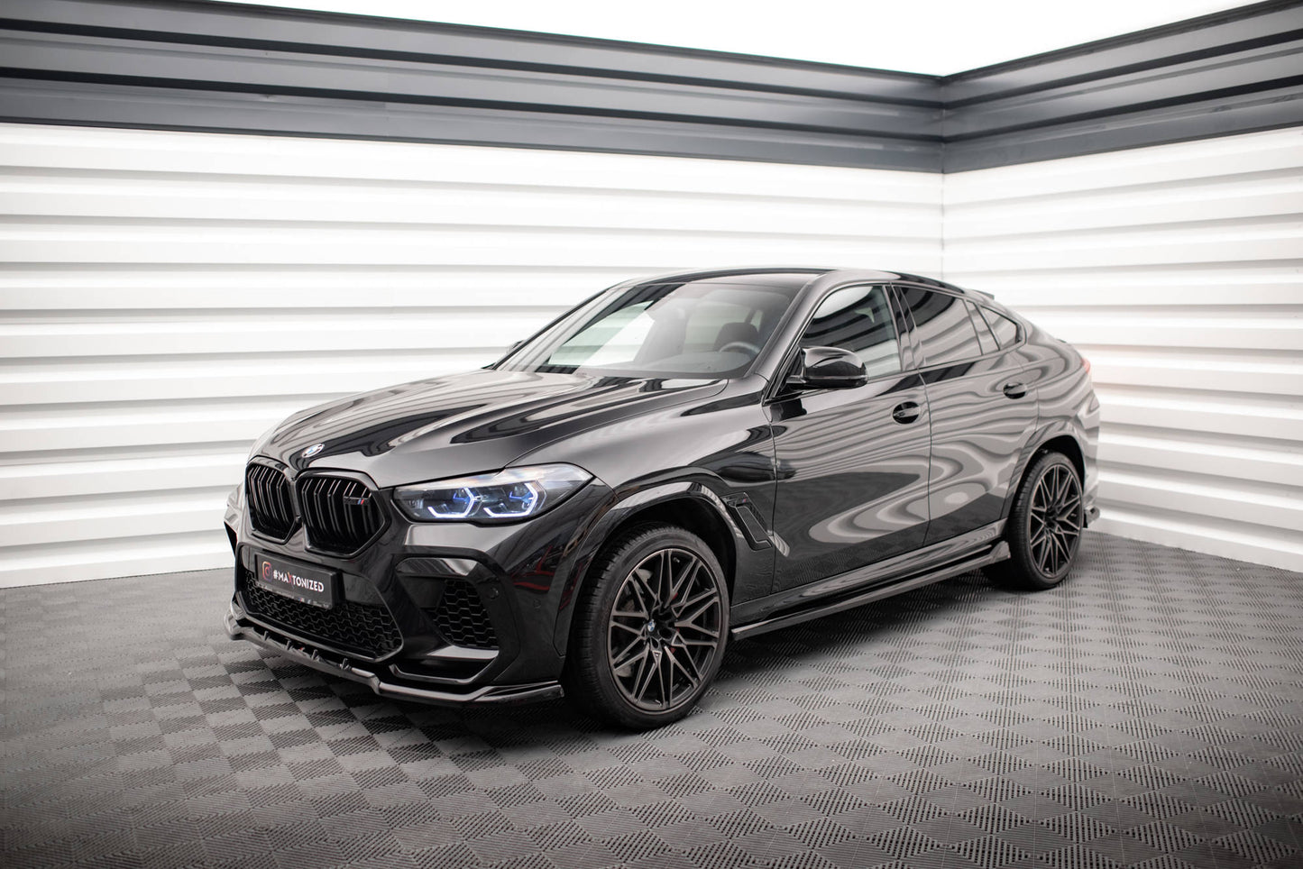 Maxton Seitenschweller Ansatz für BMW X6 M F96 / X6 M-Paket G06 schwarz Hochglanz