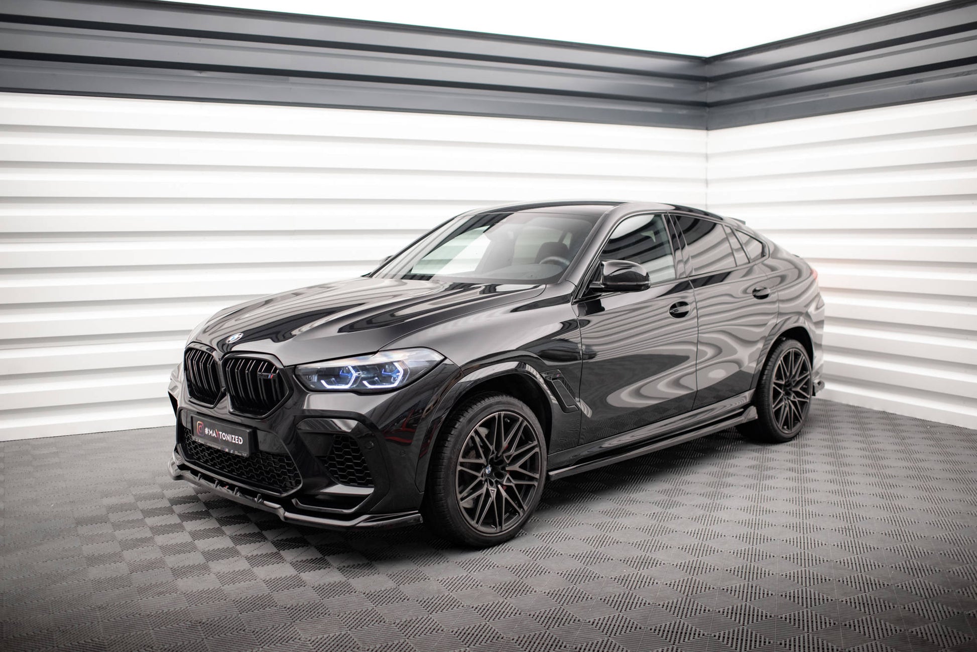 Maxton Seitenschweller Ansatz für BMW X6 M F96 / X6 M-Paket G06 schwarz Hochglanz