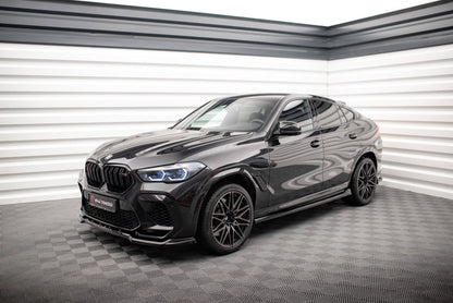 Maxton Seitenschweller Ansatz für BMW X6 M F96 / X6 M-Paket G06 schwarz Hochglanz