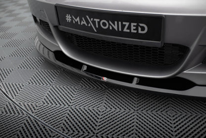 Maxton Front Ansatz V.2 für BMW 1er M-Paket E82 schwarz Hochglanz