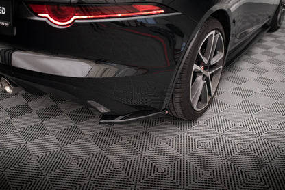 Maxton Heck Ansatz Flaps Diffusor für Jaguar F-Type Mk1 Facelift schwarz Hochglanz