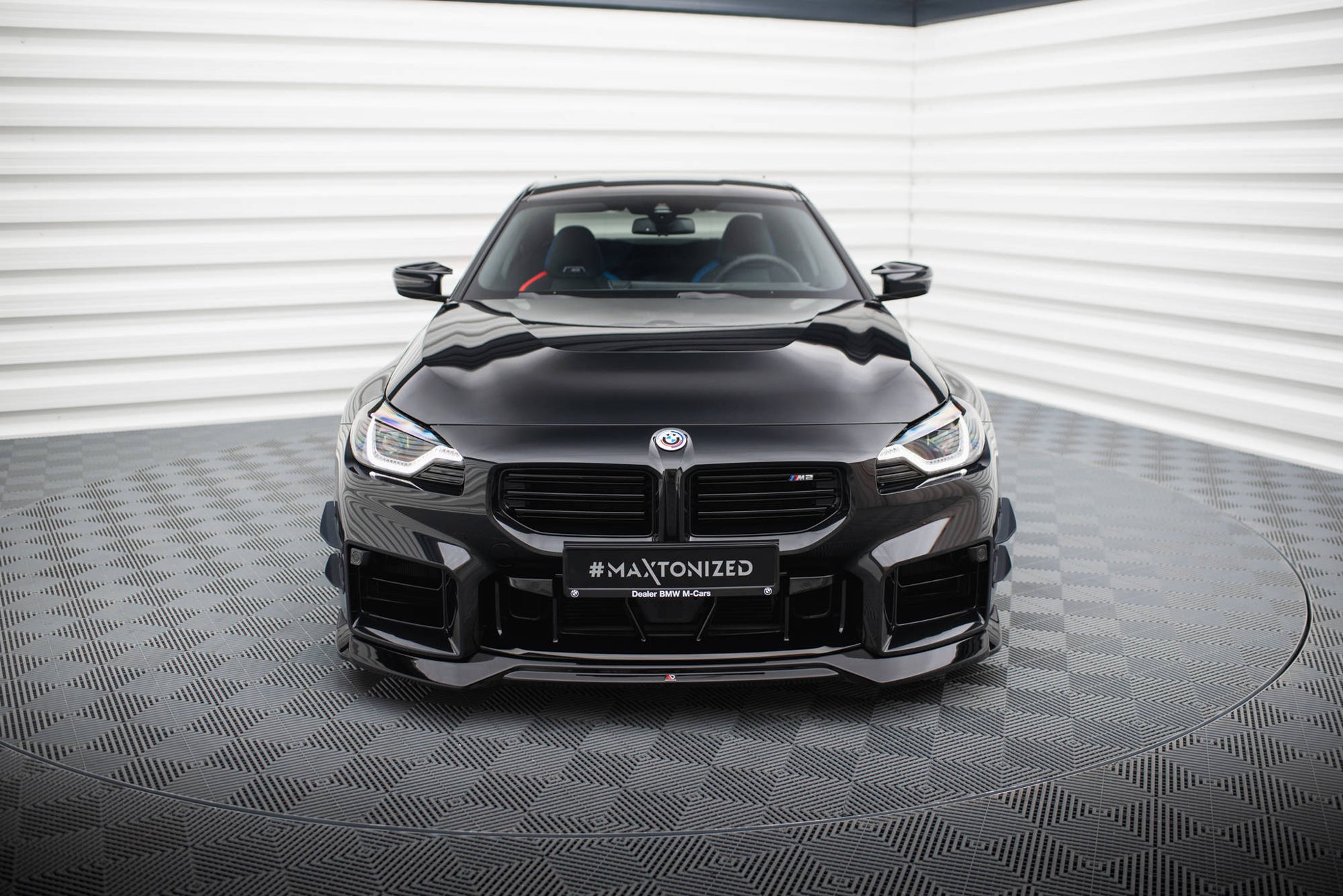 Maxton Front Ansatz V.1 für BMW M2 G87 schwarz Hochglanz