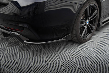 Maxton Mittlerer Diffusor Heck Ansatz DTM Look für BMW 4er Coupe / Gran Coupe / Cabrio M-Paket F32 / F36 / F33 schwarz Hoc...