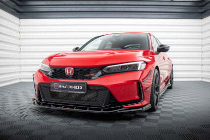 Maxton Front Ansatz V.3 für Honda Civic Type-R Mk 11 schwarz Hochglanz