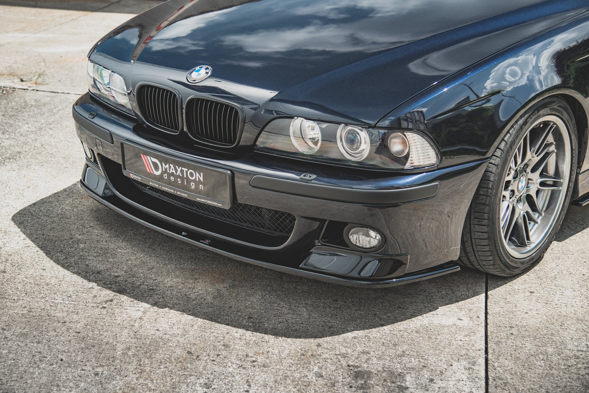 Maxton Front Ansatz für Seite + Front Ansatz für  BMW M5  / 5 M-Paket E39 schwarz Hochglanz