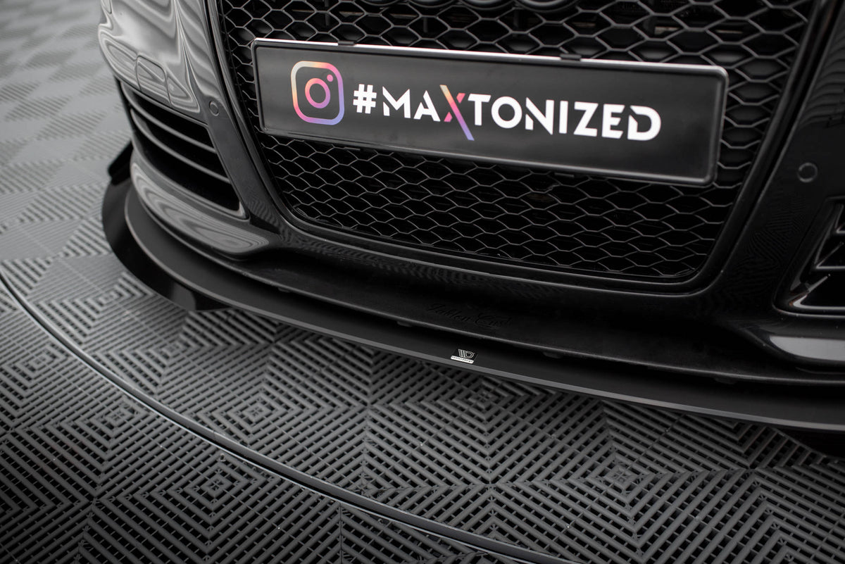 Maxton Street Pro Front Ansatz für +Flaps für + Flaps Audi RS6 Avant C6 schwarz Hochglanz