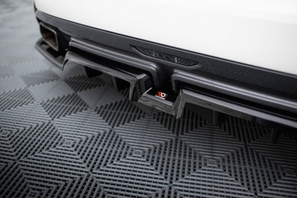 Maxton Mittlerer Diffusor Heck Ansatz DTM Look für BMW Z4 M40i G29 schwarz Hochglanz