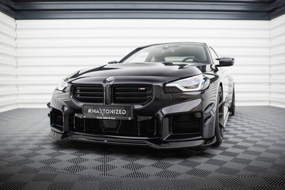 Maxton Front Ansatz V.1 für BMW M2 G87 schwarz Hochglanz