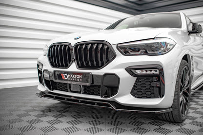 Maxton Front Ansatz V.2 für BMW X6 M-Paket G06 schwarz Hochglanz
