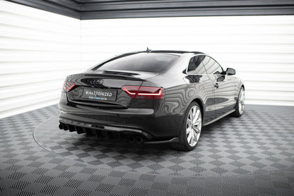 Maxton Heck Ansatz Flaps Diffusor V.2 für Audi S5 / A5 S-Line Coupe / Cabriolet 8T schwarz Hochglanz