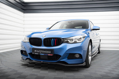 Maxton Front Ansatz V.2 für BMW 3er GT M-Paket F34 schwarz Hochglanz