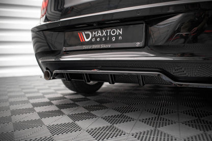 Maxton Mittlerer Diffusor Heck Ansatz DTM Look für BMW 1er F20 schwarz matt