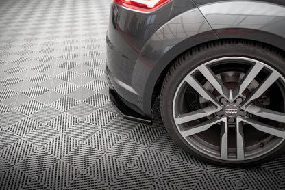 Maxton Heck Ansatz Flaps Diffusor V.2 für Audi TT S-Line 8S schwarz Hochglanz