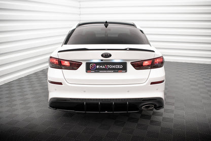 Maxton Heck Ansatz Flaps Diffusor V.2 für Kia Optima Mk4 Facelift schwarz Hochglanz