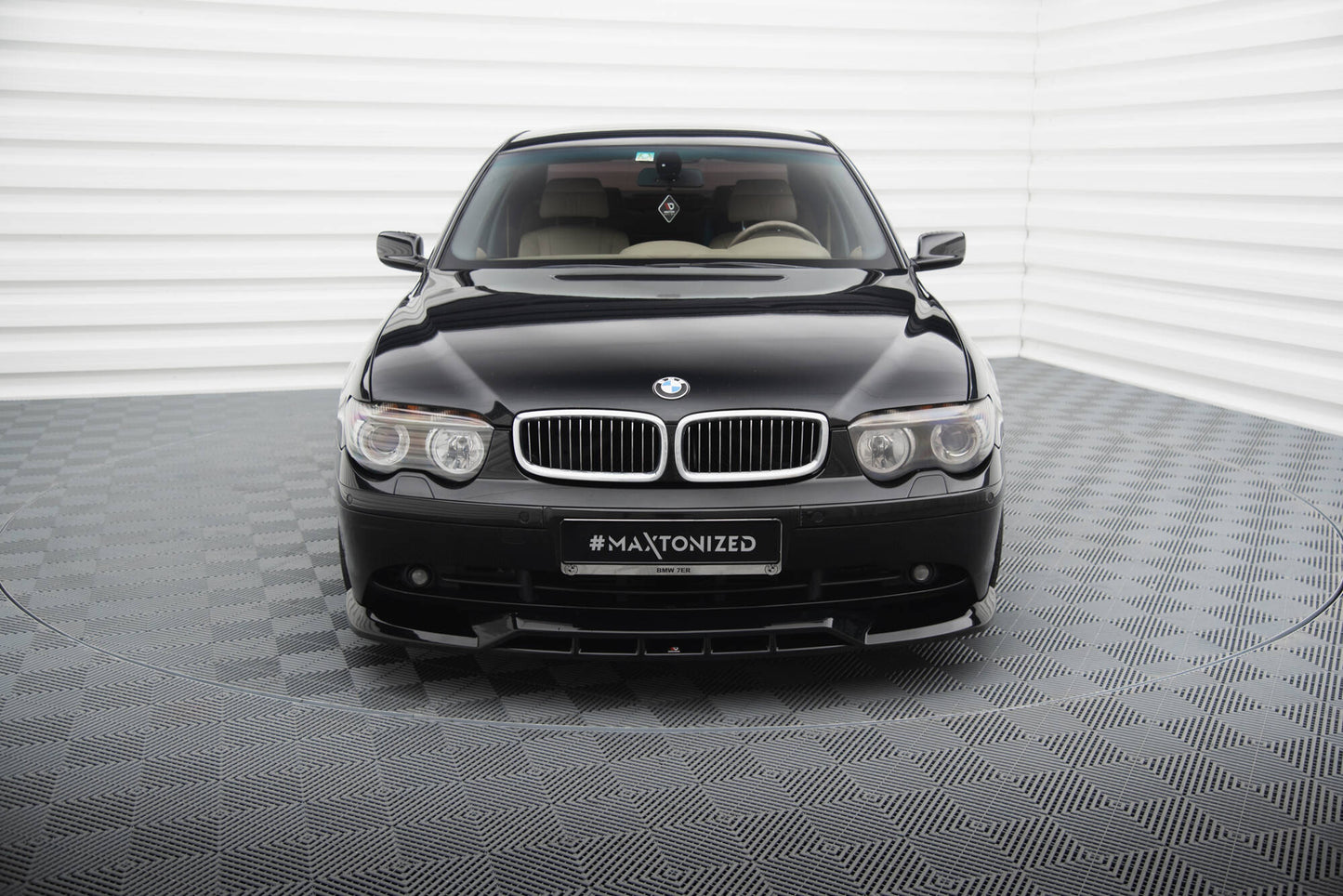 Maxton Front Ansatz für BMW 7 E65 schwarz Hochglanz