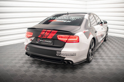 Maxton Mittlerer Diffusor Heck Ansatz für Audi S8 D4 schwarz Hochglanz