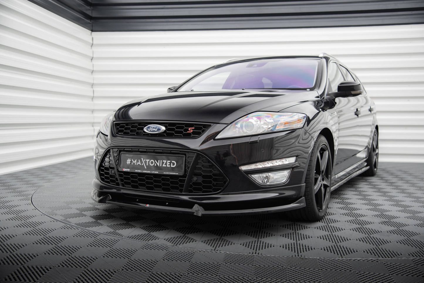 Maxton Front Ansatz V.2 für Ford Mondeo ST-Line Mk4 Facelift schwarz Hochglanz