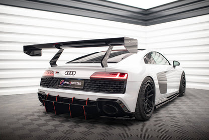 Maxton Heck Ansatz Flaps Diffusor für Audi R8 Mk2 Facelift schwarz Hochglanz