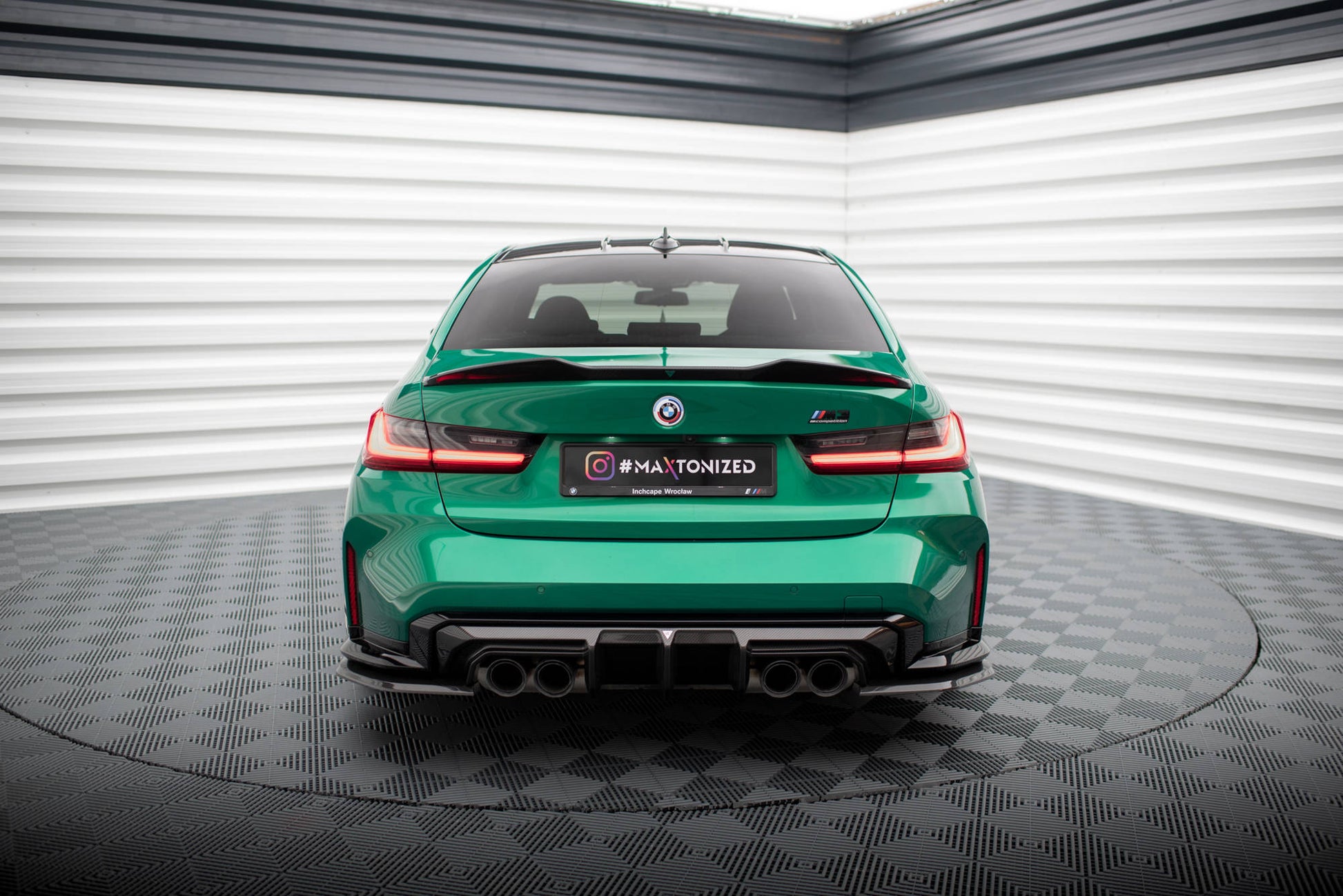 Maxton Carbon Fiber Heck Ansatz Flaps Diffusor für BMW M3 G80