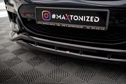 Maxton Front Ansatz V.2 für BMW X4 M-Paket G02 schwarz Hochglanz