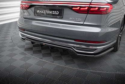 Maxton Mittlerer Diffusor Heck Ansatz DTM Look für Audi A8 D5 schwarz Hochglanz