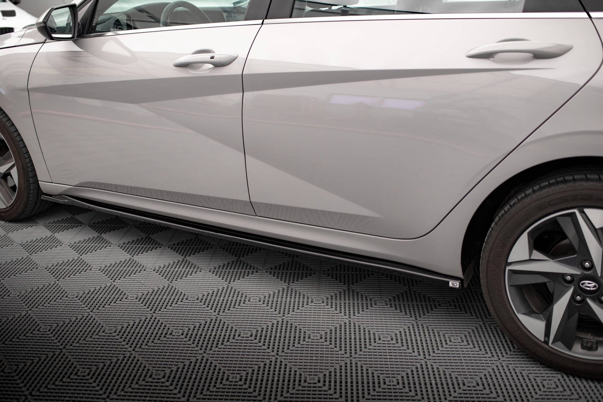 Maxton Seitenschweller Ansatz für Hyundai Elantra Mk7 schwarz Hochglanz