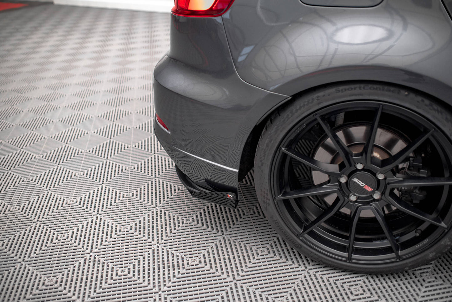 Maxton Street Pro Heck Ansatz Flaps Diffusor +Flaps für Audi S3 Sportback 8V Facelift schwarz Hochglanz
