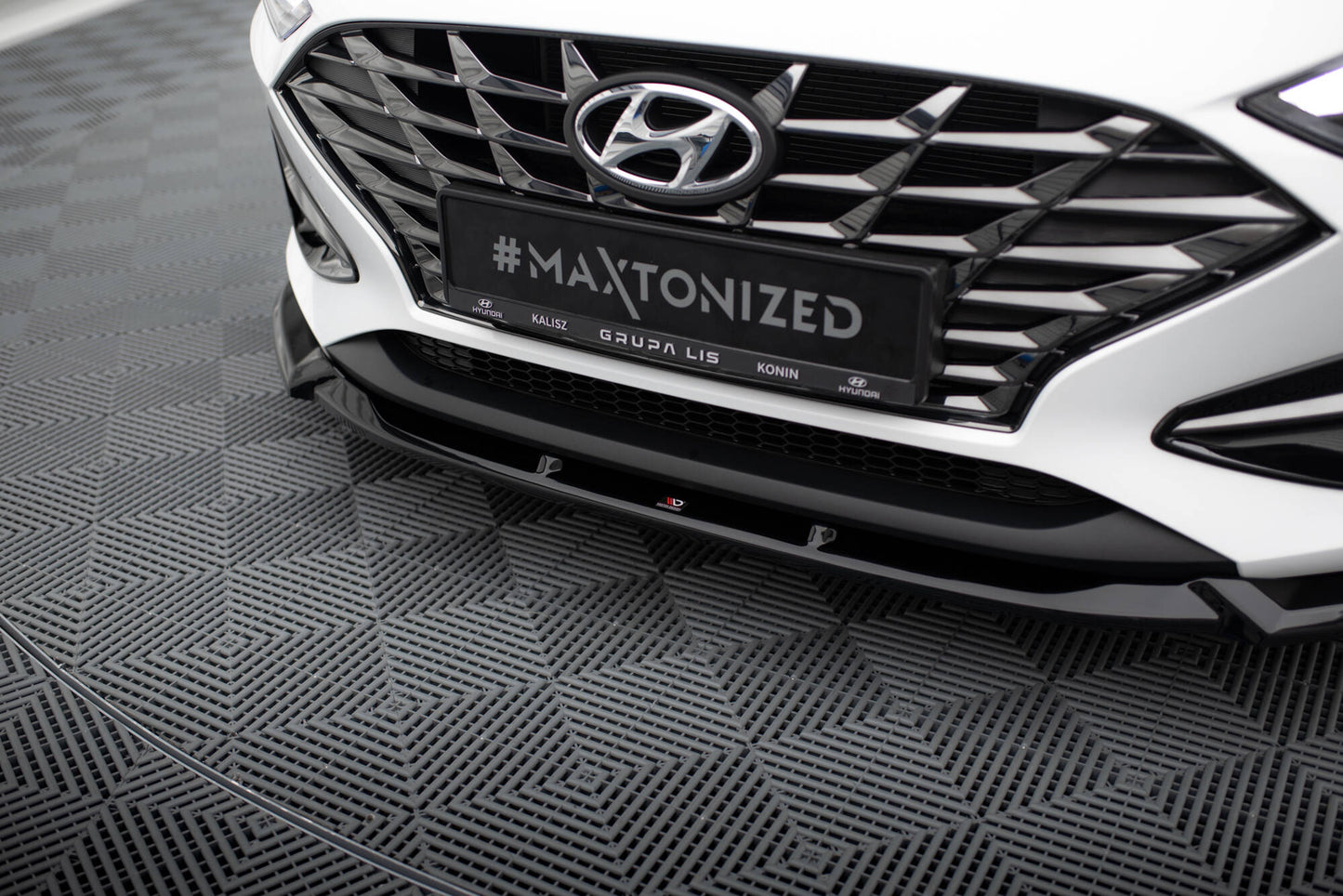 Maxton Front Ansatz V.2 für Hyundai I30 Mk3 Facelift schwarz Hochglanz