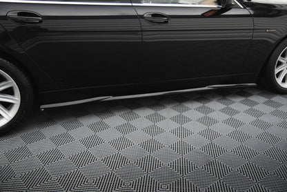 Maxton Seitenschweller Ansatz für BMW 7 E65 schwarz Hochglanz