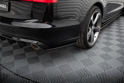 Maxton Heck Ansatz Flaps Diffusor V.3 für  Audi A6 Avant C7 schwarz Hochglanz