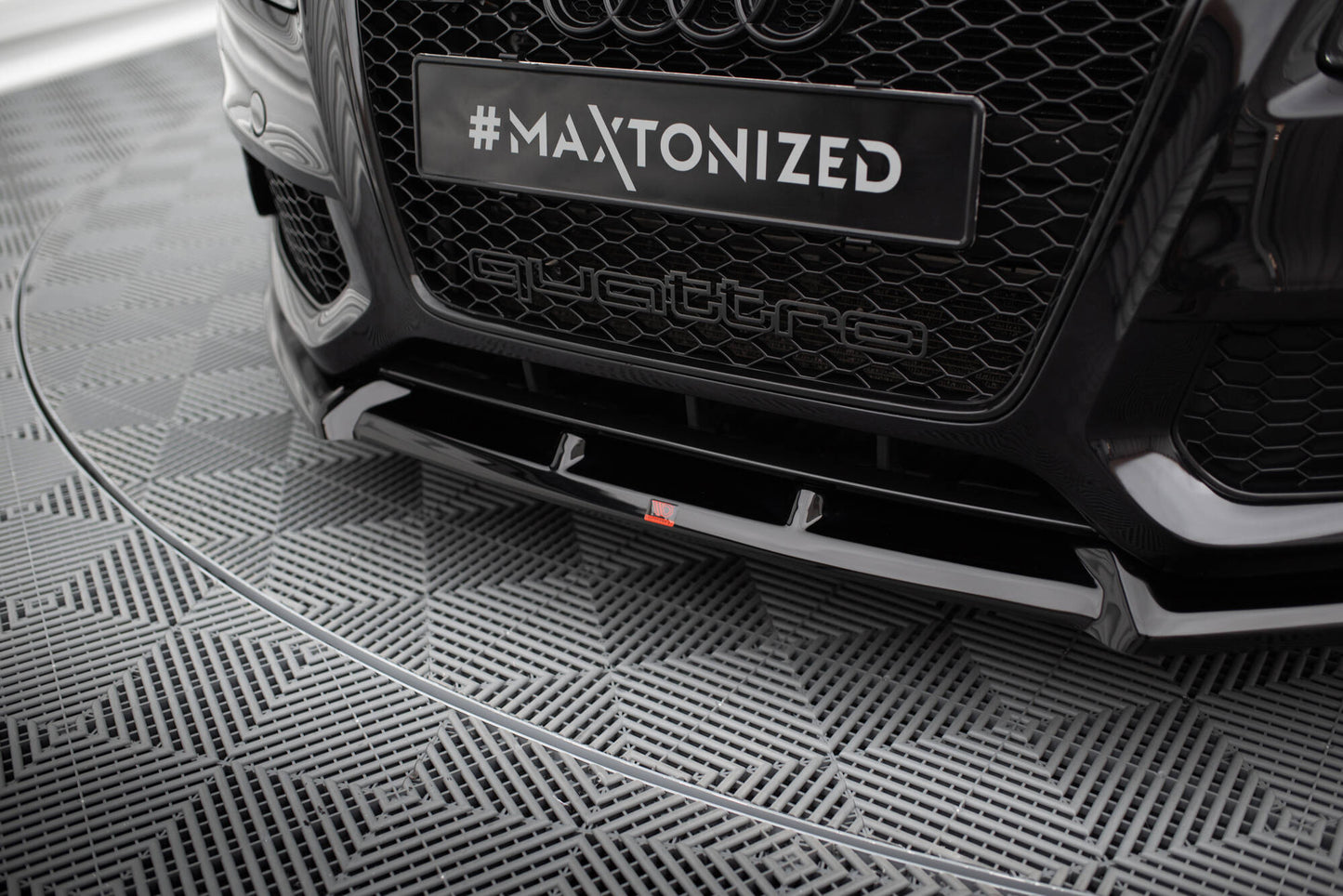 Maxton Front Ansatz V.2 für Audi S5 / A5 S-Line 8T schwarz Hochglanz