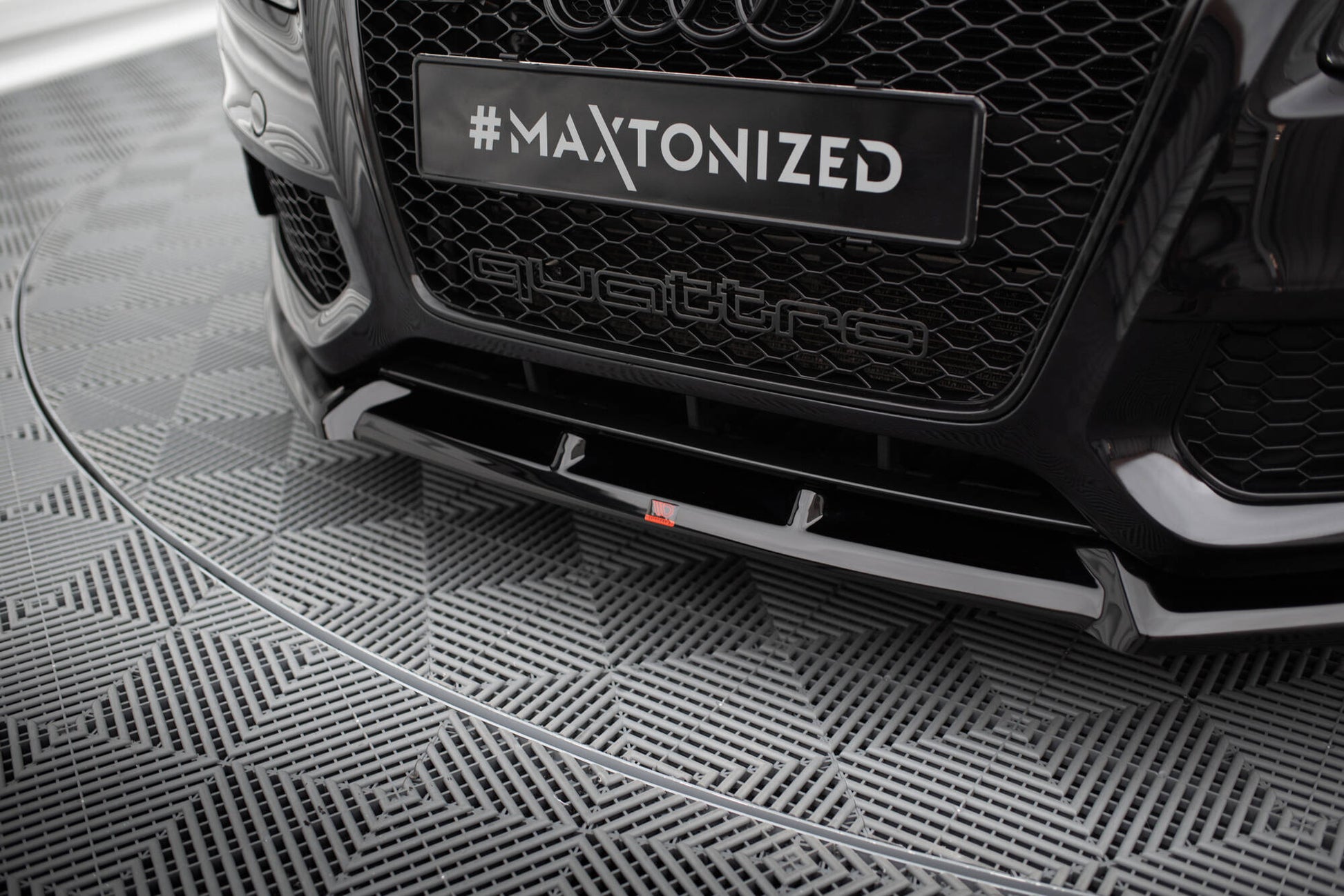 Maxton Front Ansatz V.2 für Audi S5 / A5 S-Line 8T schwarz Hochglanz