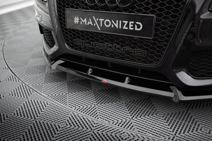 Maxton Front Ansatz V.2 für Audi S5 / A5 S-Line 8T schwarz Hochglanz