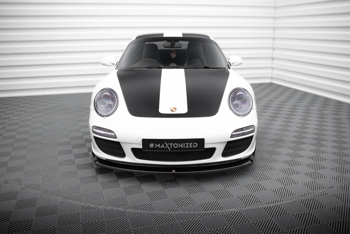 Maxton Front Ansatz V.2 für Porsche 911 Carrera 997 Facelift schwarz Hochglanz