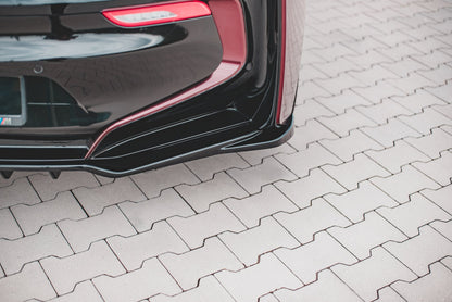 Maxton Mittlerer Diffusor Heck Ansatz DTM Look für BMW i8 schwarz Hochglanz