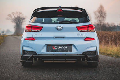 Maxton Heck Ansatz Flaps Diffusor V.7 +Flaps für Hyundai I30 N Mk3 Hatchback