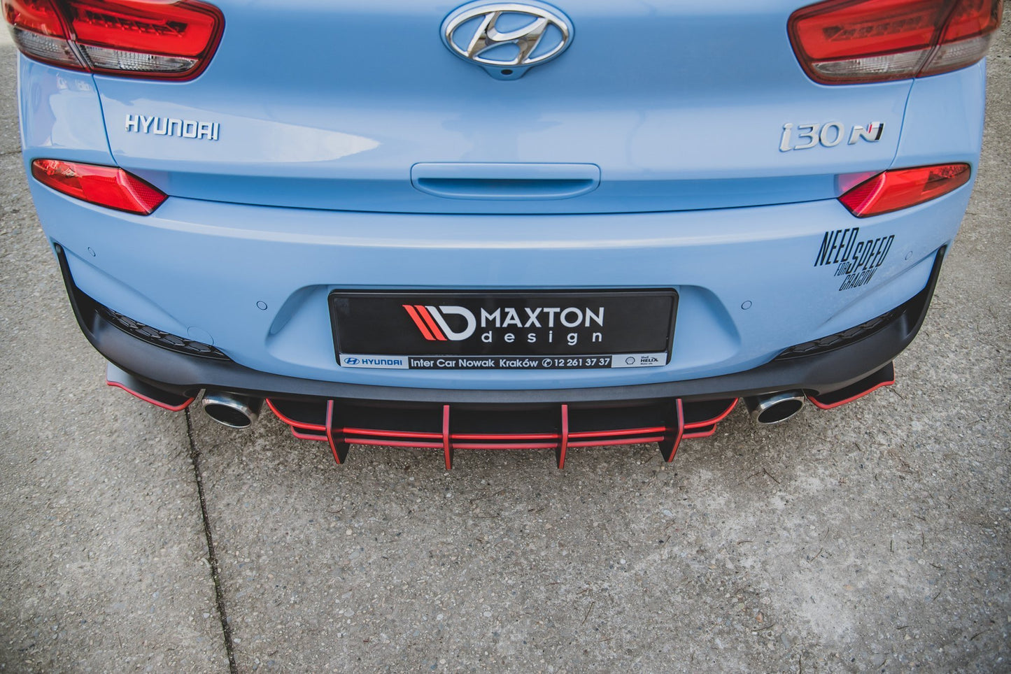 Maxton Robuste Racing Heckschürze V.2 für Hyundai I30 N Mk3 Hatchback