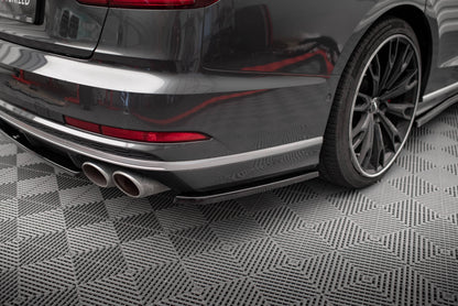 Maxton Heck Ansatz Flaps Diffusor für Audi S8 D5 schwarz Hochglanz