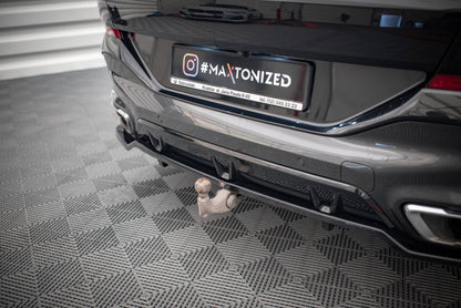 Maxton Mittlerer Diffusor Heck Ansatz DTM Look für V.3 BMW X6 M-Paket G06 schwarz Hochglanz