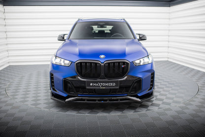 Maxton Front Ansatz V.2 für BMW X5 M-Paket G05 Facelift schwarz Hochglanz